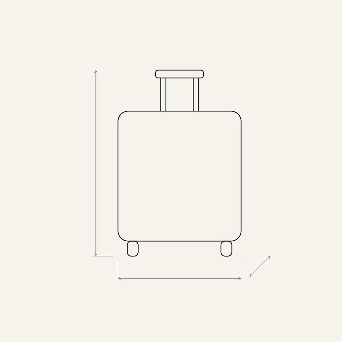 Ensemble valise et vanity assortis — schéma de la famille de produit
