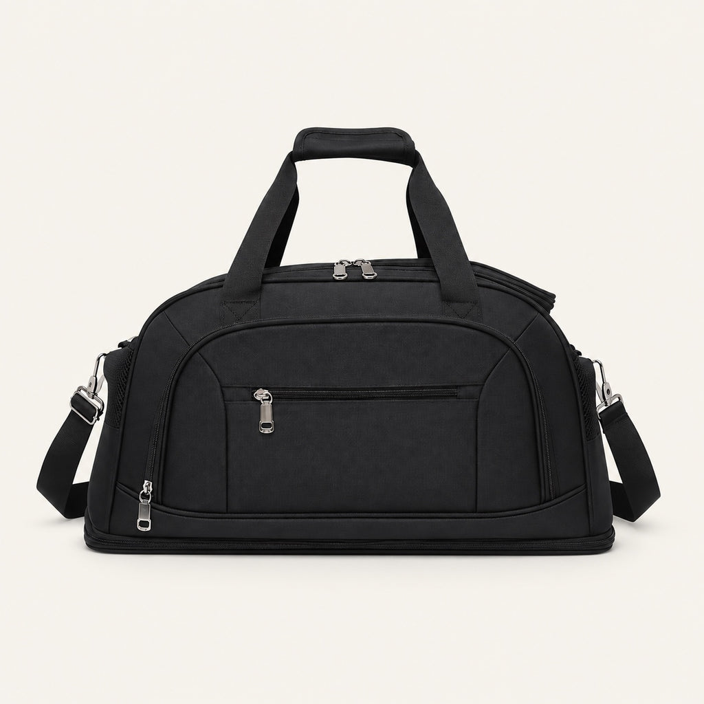 Sac de voyage format cabine, nylon — packshot sur fond ivoire
