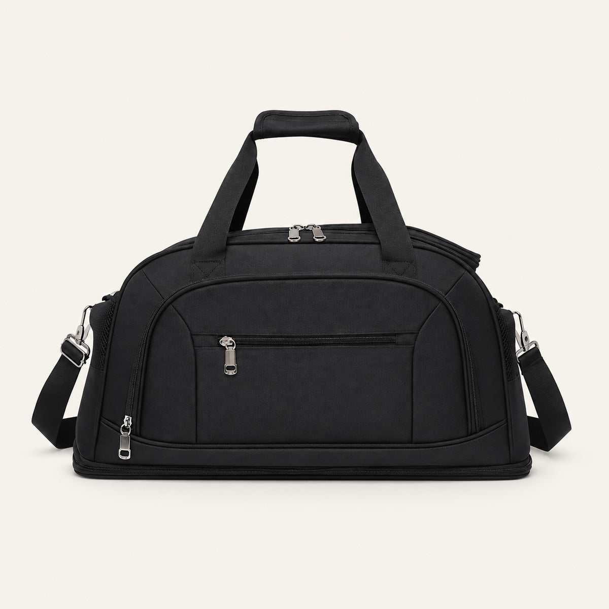 Sac de voyage format cabine, nylon — packshot sur fond ivoire