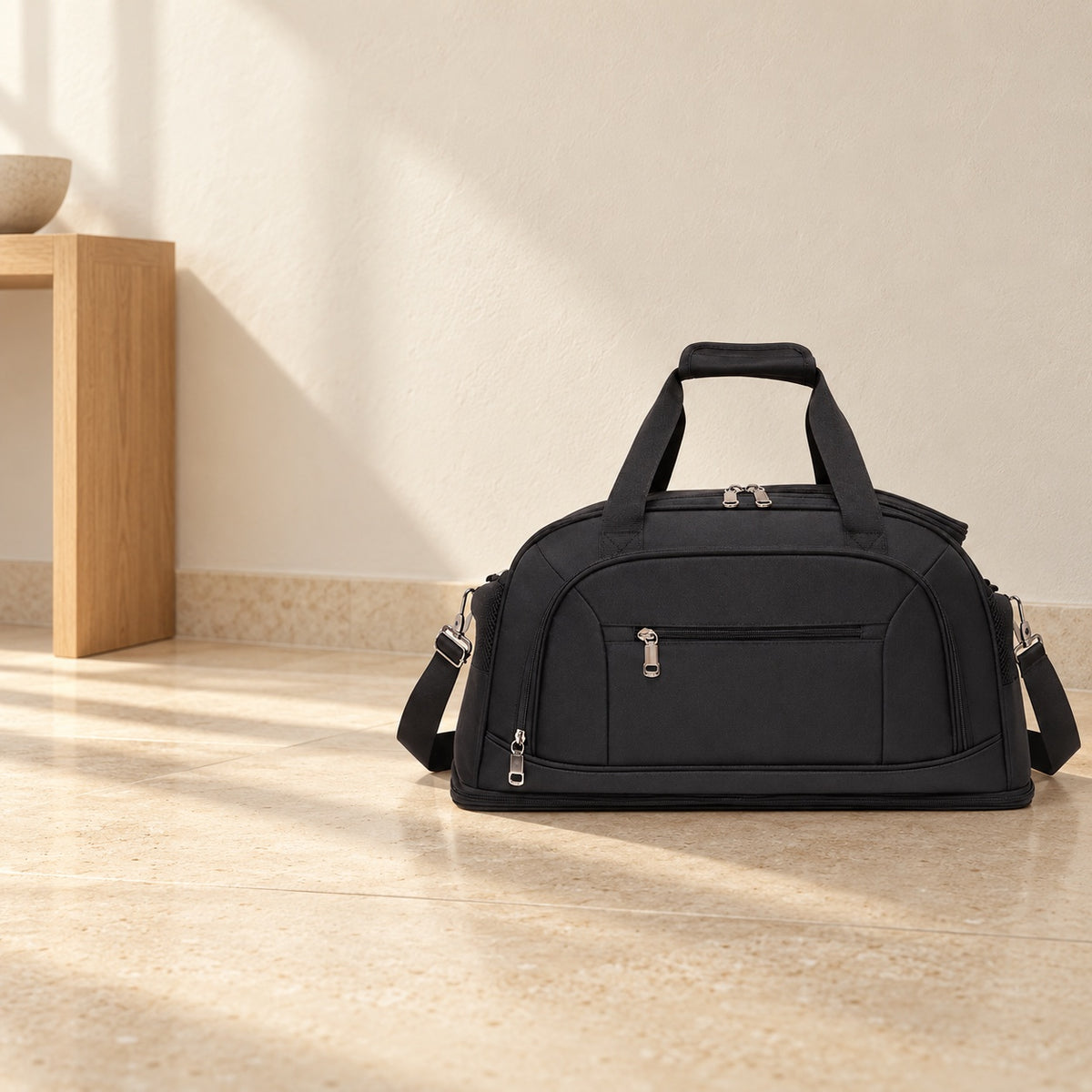 Sac de voyage format cabine, nylon — mise en situation