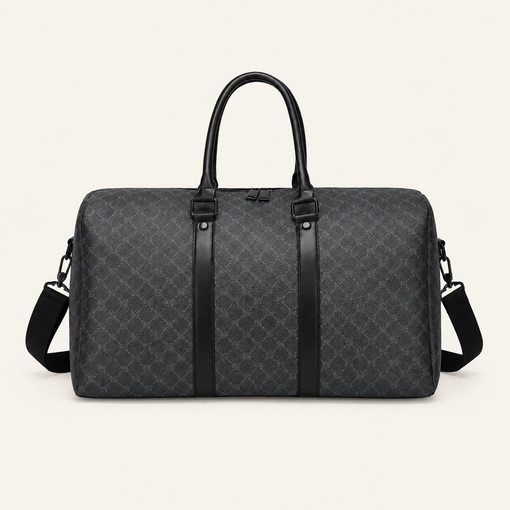 Sac de voyage à motif ton sur ton — packshot sur fond ivoire