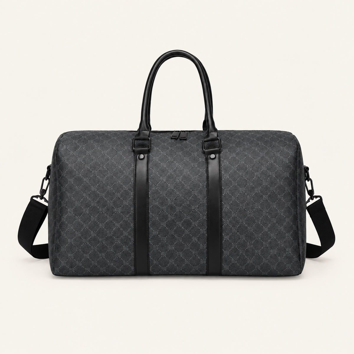 Sac de voyage à motif ton sur ton — packshot sur fond ivoire