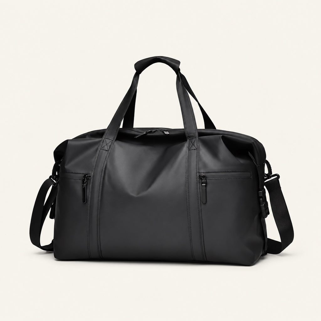 Sac polochon à bandoulière — deux tailles — packshot sur fond ivoire